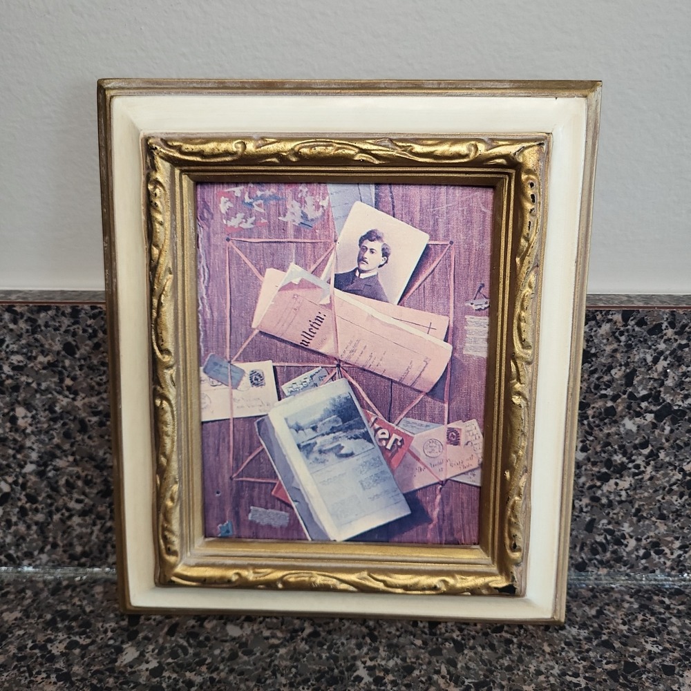 VINTAGE Royale Academie Miniature Framed Print John Frederick‎ Peto Letter Rack